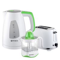 Combo tostadora 850w + exprimidor de citricos 1lt+ hervidor eléctrico 1.7lts imaco
