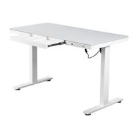 Escritorio Eléctrivo Evox de Vidrio 1SB Glass Blanco