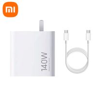 Cargador de Pared Xiaomi 140W GaN Triple Port 1A2C Carga Rápida Cable 6A C-C Blanco