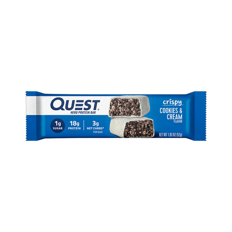 CRISPY HERO BARS Barras de proteína - Quest - Cookies & Cream