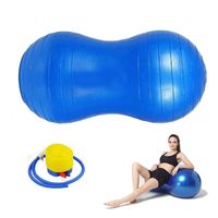 Pelota Maní Cacahuate 90x45cm Yoga Pilates Rehabilitación Azul