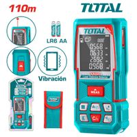 Medidor de Distancia Láser TOTAL 110m Telémetro Digital Industrial Precisión ±2mm Sensor de Inclinac