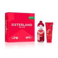 Set Perfume Sisterland Red Rose Benetton Mujer Edt 80Ml + Body Lotion 75Ml