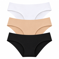 Pack x3 Bikini Sin Costuras  Algodón Dry Fit  COD.719 Talla - S