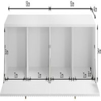 Mesa de TV Larga TU MESITA Michel Moderna color Negro 2 puertas