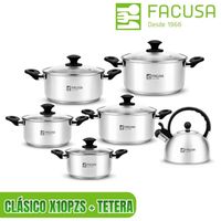 Ollas Facusa 12 Piezas Con Tetera De 3.5 L