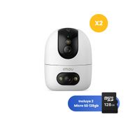 Kit de 2 Cámara seguridad WiFi Interior IMOU Ranger Dual 10MP + Micro SD 128GB