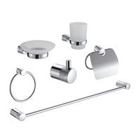 Kit de Accesorios para Baño 6 Piezas Plateado 74400
