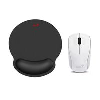 COMBO GENIUS MOUSE NX-7000 BLANCO Y PAD MOUSE G-WMP 100 C/DESCANSADOR