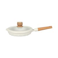 Sartén 24cm Antiadherente con Tapa Multiuso Cocina Crema