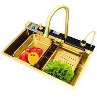 Lavadero Multifuncional de Lujo Dorado 5 Teclas completo
