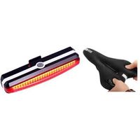 ASIENTO SILLIN DE GEL + LUZ POSTERIOR RECARGABLE BICICLETA
