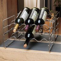 Organizador apilable de botellas, vinera cromada apilable Más Casa Perú