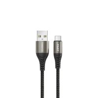 Cable Tranyoo USB-A a USB-C 5A Carga Rápida Trenzado Metálico Black T-S16C