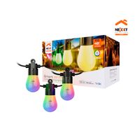 Guirnalda de luces Wifi Nexxt NHB-O150 15 bombillas RGBIC+CCT Sincroniza Música Exterior