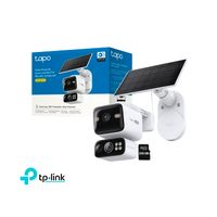 Cámara Seguridad Tapo C645D KIT 2K 3MP Wifi Doble lente Detección IA Batería Panel Solar 256GB