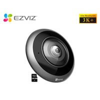 Cámara Seguridad Ojo de pez Ezviz E4p 3K+ Detección IA Humana Visión 360 Audio Bidireccional SD 128G