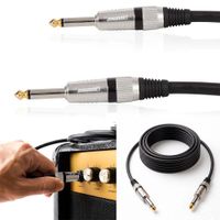 Cable de Audio Profesional Plug 6.35mm a Plug 6.35mm de Alta Fidelidad 3 Metros