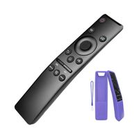 Control Remoto Tv Samsung Smart Tv Led Uhd Curvo 4k + Funda Morada