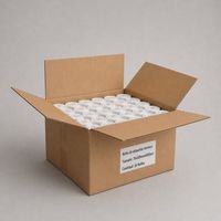 Caja de 50 rollos de 500 etiquetas adhesivas térmico directo 76x50mm TD blanco
