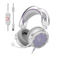 Audífono Fifine Ampligame H18V RGB Sonido Virtual 7.1 - Blanco