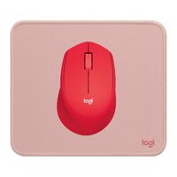 COMBO LOGITECH MOUSE M280 ROJO Y PAD MOUSE 200X230 ROSADO