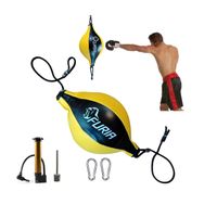 Pera Loca Box Con Inflador Boxeo Artes Marciales Agilidad Reflejos Amarillo