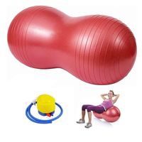 Pelota Maní Cacahuate 90x45cm Yoga Pilates Rehabilitación Rojo