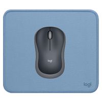 COMBO LOGITECH MOUSE M185 NEGRO Y PAD MOUSE  200X230  GRIS AZUL