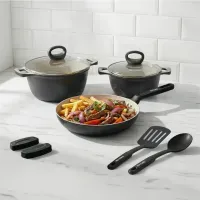 Juego de Ollas Ceramic Black 5 piezas - EYH