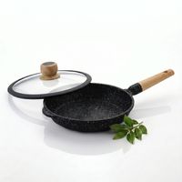 Sartén AlemanGrunf 24cm con Revestimiento Marmolado Negro