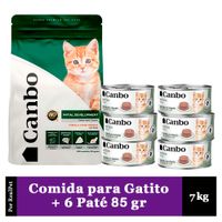 Comida Gatitos Canbo Desarrollo Inicial 7 kg + 6 Paté 85 gr