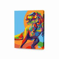 Pintar Por Números Dinosaurio Colorido