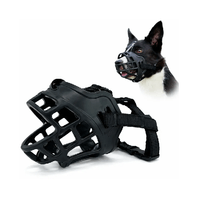 Bozal De Silicona Flexible Tipo Canastilla Para Perros Talla 4 Color Negro