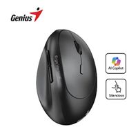 MOUSE GENIUS ERGO 8350S AI COPILOT DUAL WIRELESS/BT VERTICAL 6-BOT SILENT DARK GREY