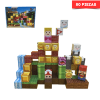 Juego de Bloques Magnéticos Super Mario 80 Piezas – Construcción y Diversión en 3D