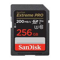 Memoria SD Sandisk Extreme Pro 256GB - R200mb - W140mb - Fotobuy Store