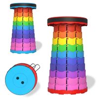 Banco Silla plegable portátil Multicolor arcoíris 43cm