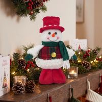 Snowman Decorativo Tartán 20cm - Encanto Clásico