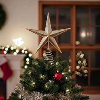 Estrella para Punta de Árbol Espejo 30cm - Encanto Dorado