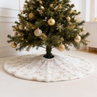 Pie de Árbol Blanco con Copos 100cm - Encanto Dorado