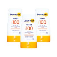 Dermosol Visage Crema Fotoprotectora SPF100 La Cooper 60g, Pack 3 Unidades