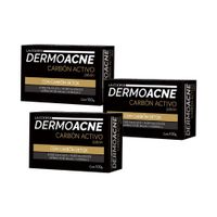 Jabón Dermoacne Carbón Activo con Ácido Hialurónico La Cooper 100g, Pack 3 Unidades