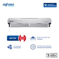 Campana Extractora Aghaso Inox 60 cm