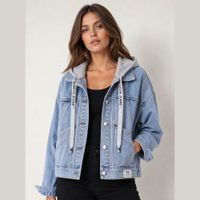 CASACA JACKET DENIM MUJER CELESTE