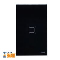 Interruptor Inteligente Simple Negro IOT VTA+