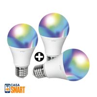 COMBO VTA: 3 Focos Inteligentes LED Bulbo A19 9W