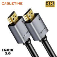 Cable HDMI 2.0 Premium 4K a 60Hz 18Gbps CABLETIME de Alta Velocidad 2 Metros