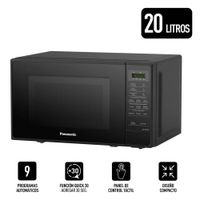 Microondas Panasonic con Panel Digital en Español NN-SB25JBRPK (MUNDO ELECTRONICO)