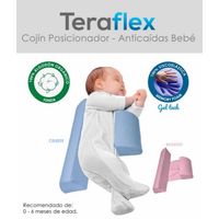 COJIN ANTICAÍDAS POSICIONADOR BEBE MEMEORY FOAM GEL  CELESTE TERAFLEX  42x42x11 CM